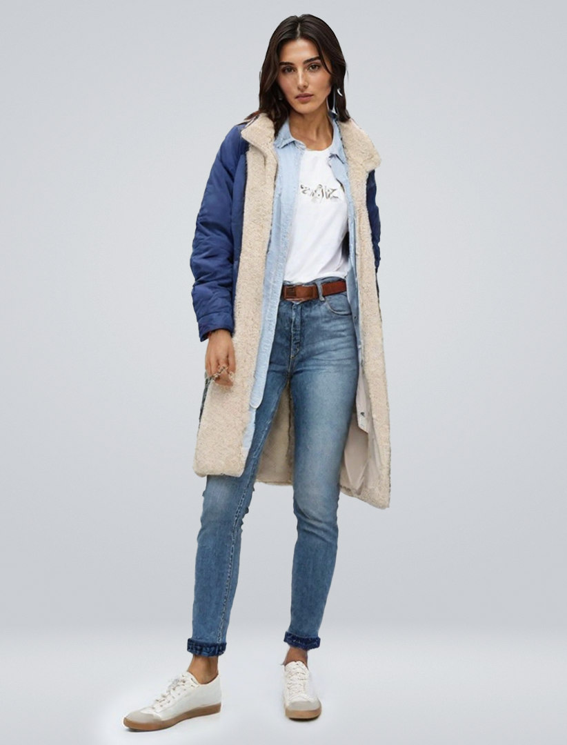 Nora | Manteau Long Réversible