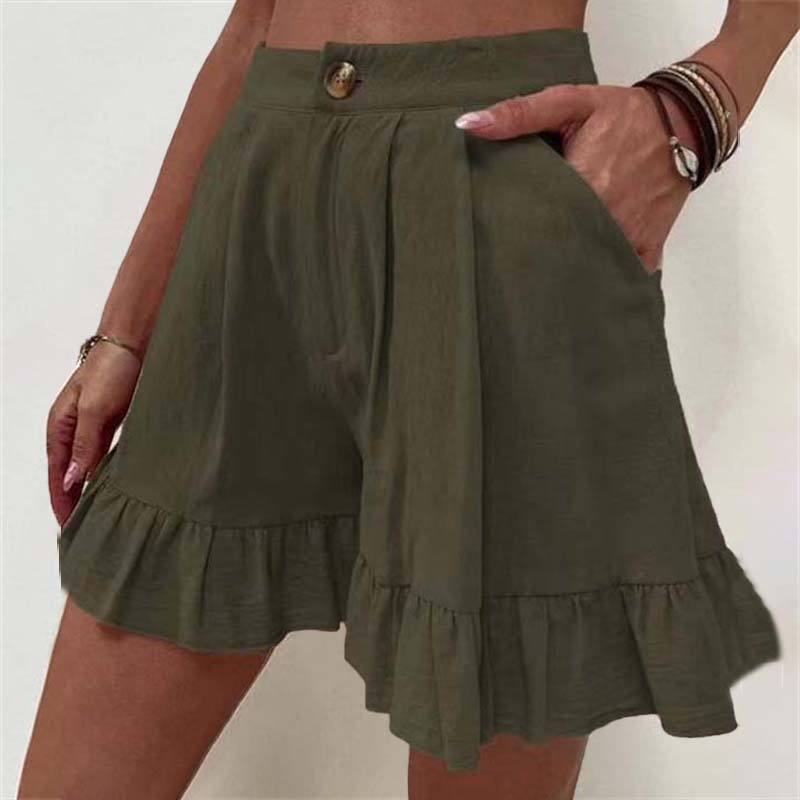 Nathalie | Short en tissu fluide avec ourlet volant