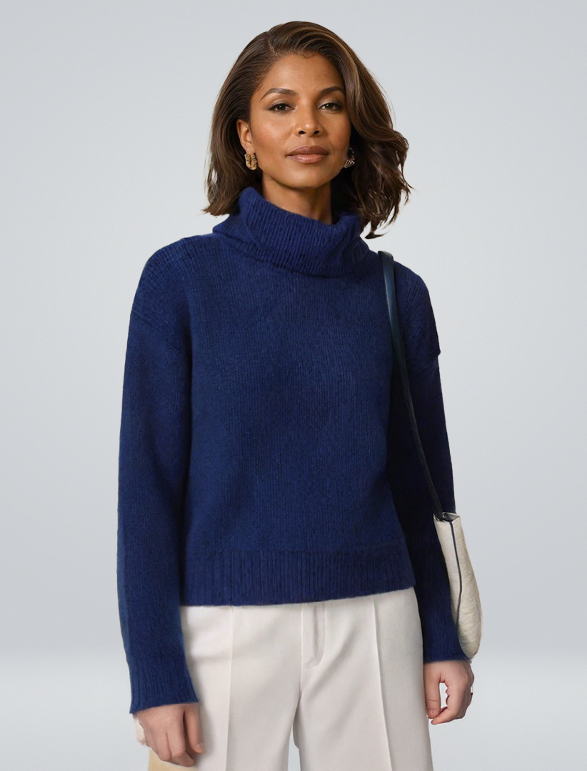 Carine | Pull à col roulé en merino