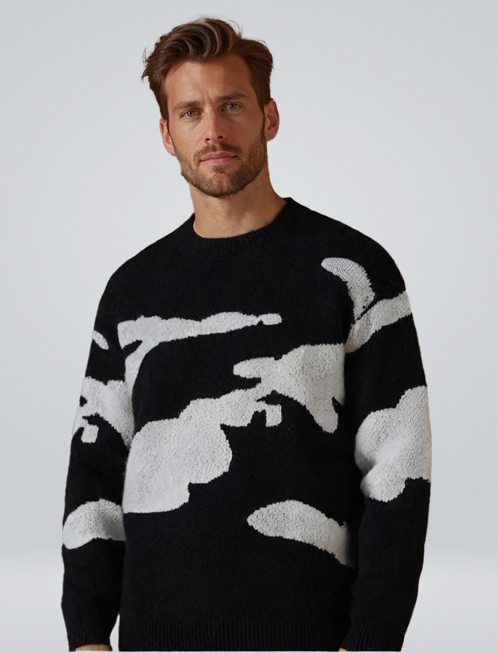 Odilon | Pull pour homme avec motif nuage