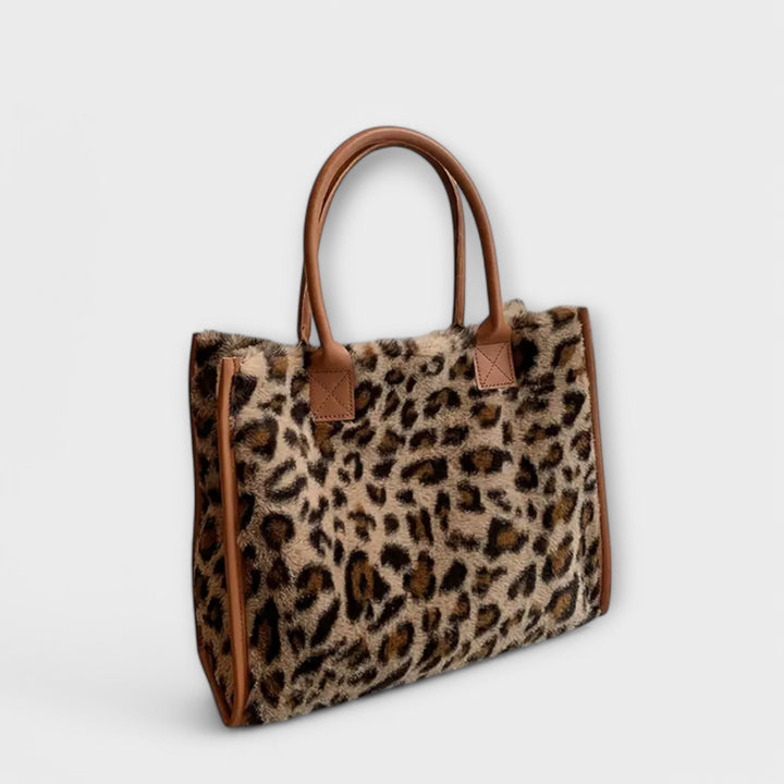 Rosalie | Tote en peluche léopard chic