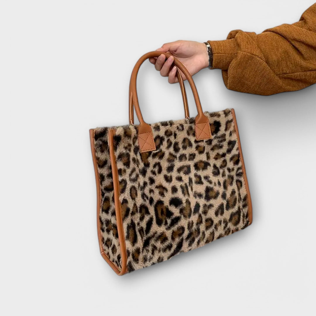 Rosalie | Tote en peluche léopard chic